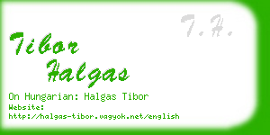 tibor halgas business card